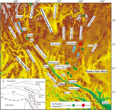 Strong earthquake recurrence interval in the southern segment of the Red River Fault, southwestern China